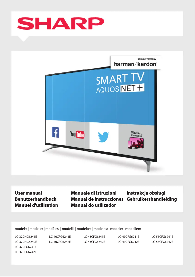 Page 1 de la notice Manuel utilisateur Sharp LC-49CFG6241E