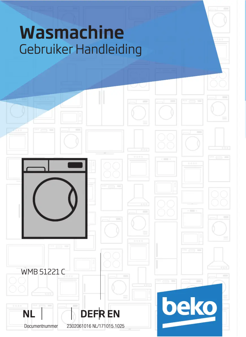 Page 1 de la notice Manuel utilisateur Beko WMB 51221 C