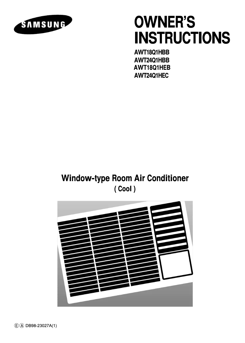 Page 1 de la notice Manuel utilisateur Samsung AWT18Q1HEB