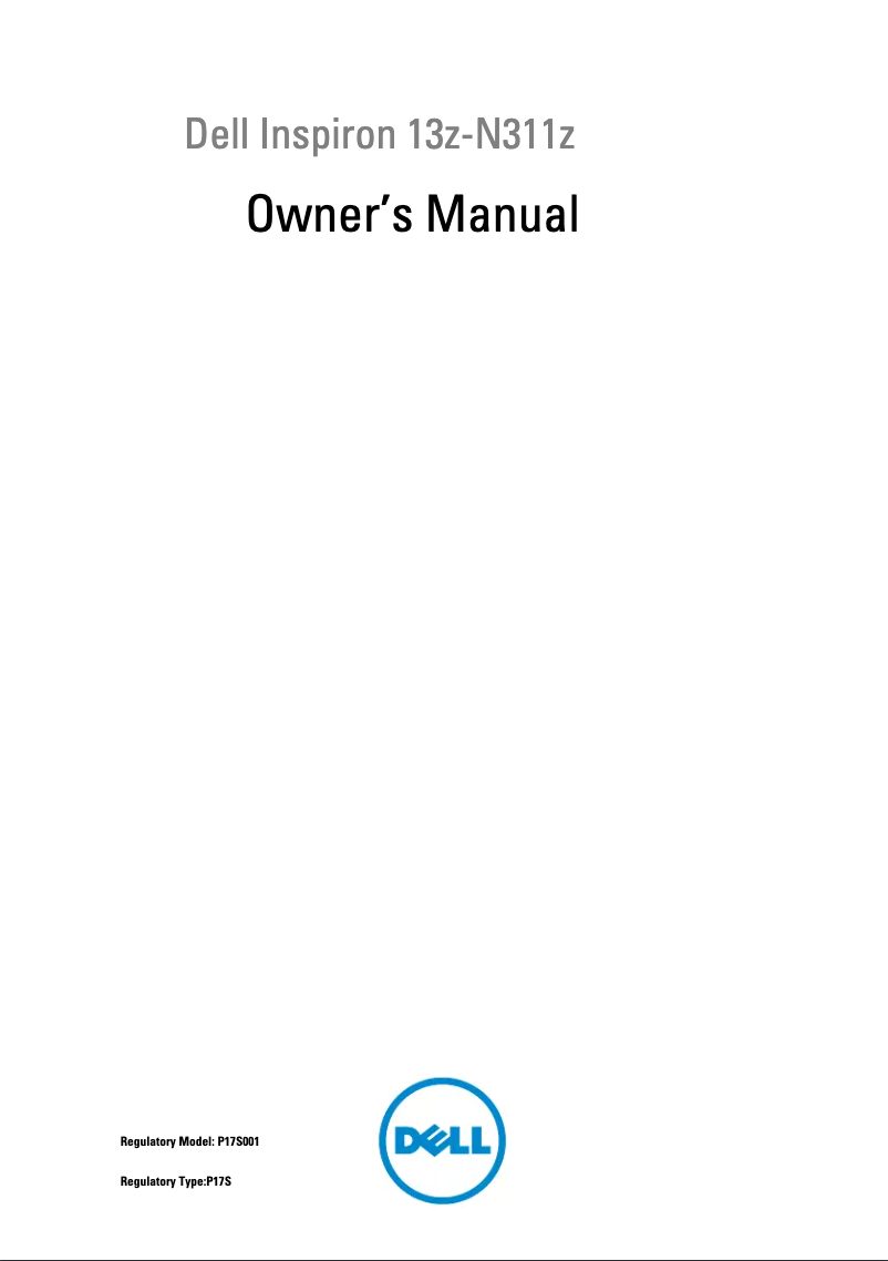 Page n°1 - Mode d'emploi Dell Inspiron 13z-N311z