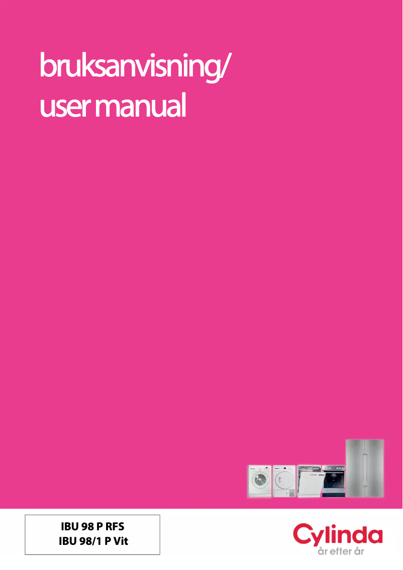 Page 1 de la notice Manuel utilisateur Cylinda IBU 98 P RFS