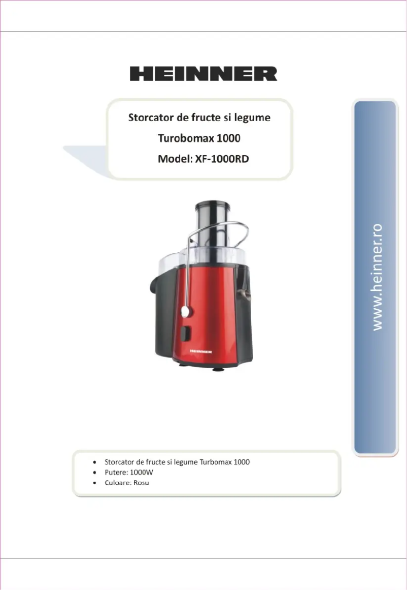 Image de la première page du manuel de l'appareil XF-1000RD