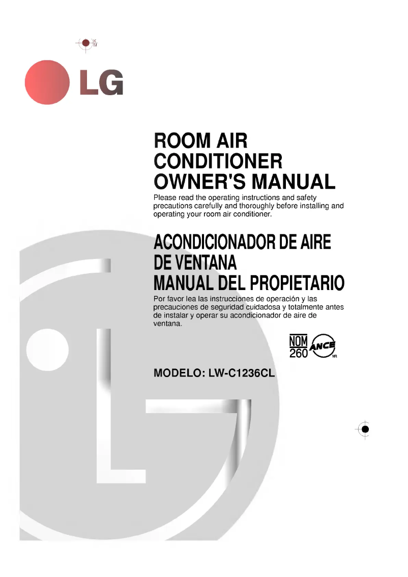 Page n°1 - Manuel utilisateur LG LW-C1236CL