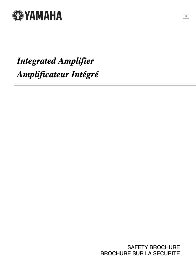 Page n°1 - Instructions de sécurité Yamaha A-S1100