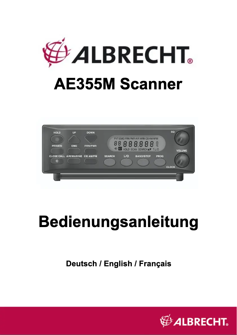 First page image of the manual for AE355M