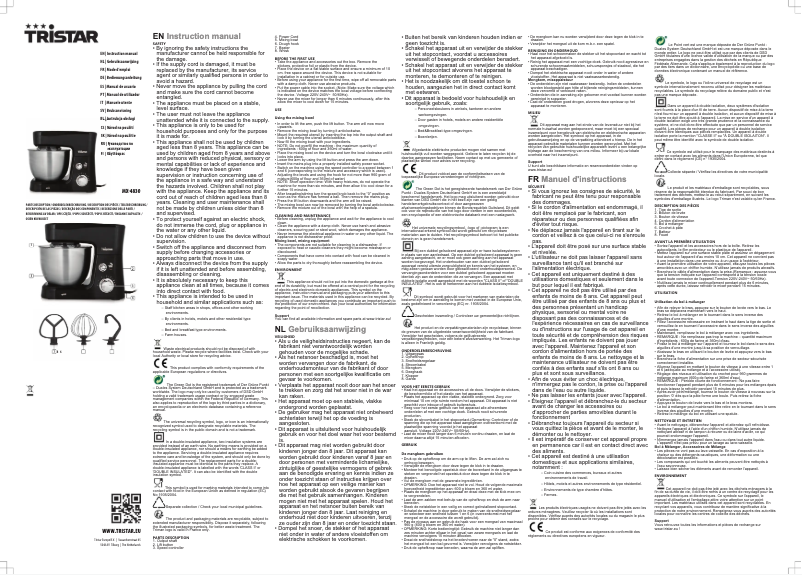 Page n°1 - Manuel utilisateur TriStar MX-4830
