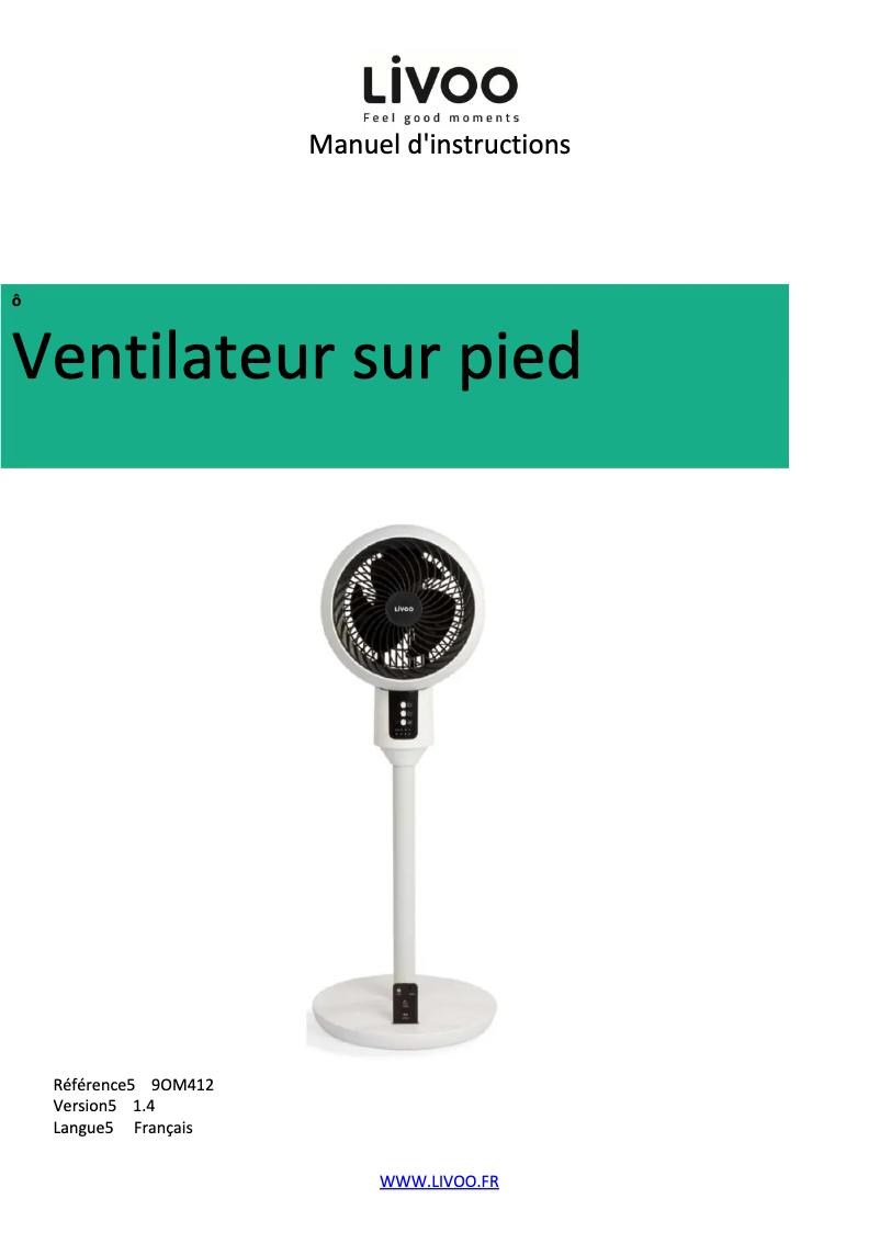 Página 1 del manual Manual de usuario Livoo DOM412