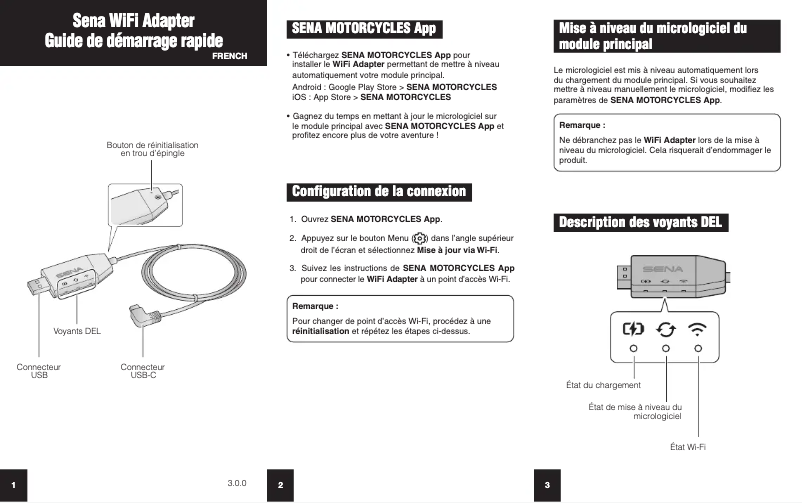 Page 1 de la notice Guide de démarrage rapide Sena 20S