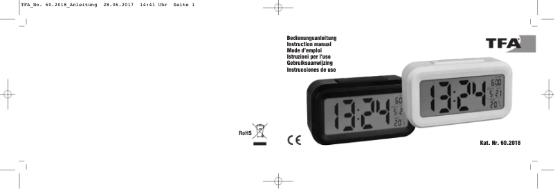 Image de la première page du manuel de l'appareil 60.2018.01