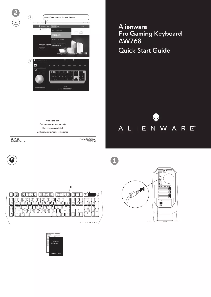 Page 1 de la notice Guide d'installation Alienware AW768