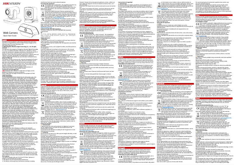 Página 1 del manual Guía de inicio rápido Hikvision DS-UC2