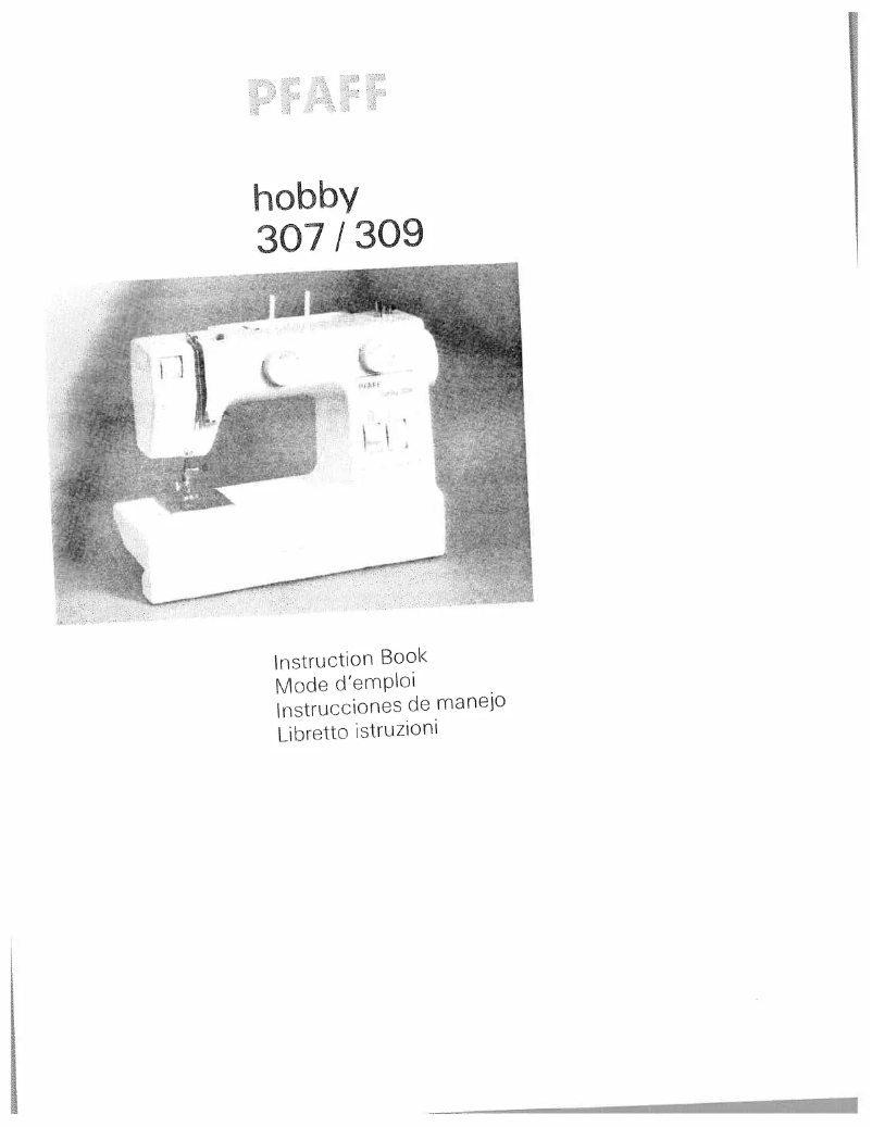 Page n°1 - Manuel utilisateur Pfaff hobby 307