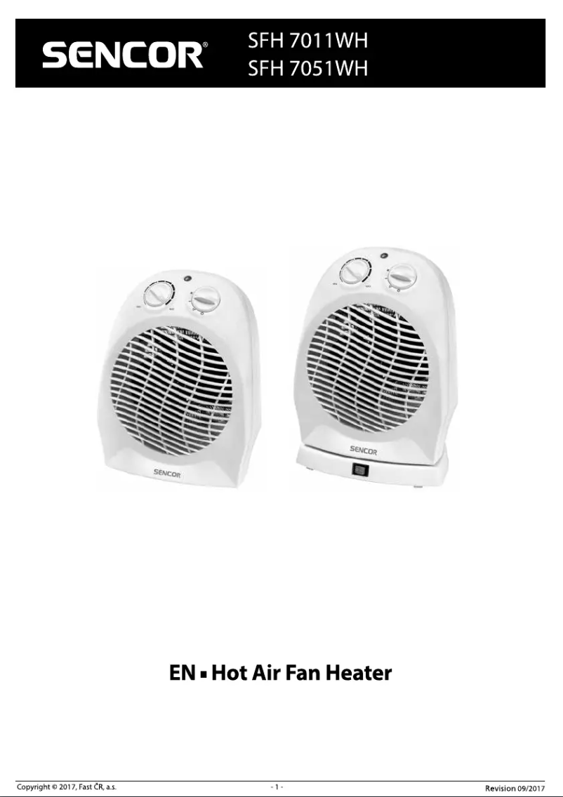 Page 1 de la notice Manuel utilisateur Sencor SFH 7051WH