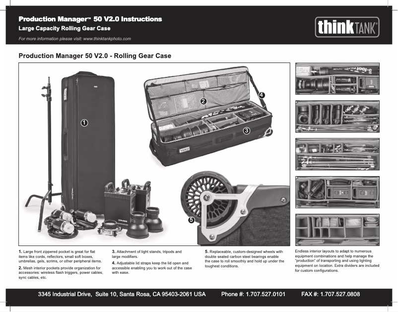 Page n°1 - Manuel utilisateur Think Tank Production Manager 50 V2.0
