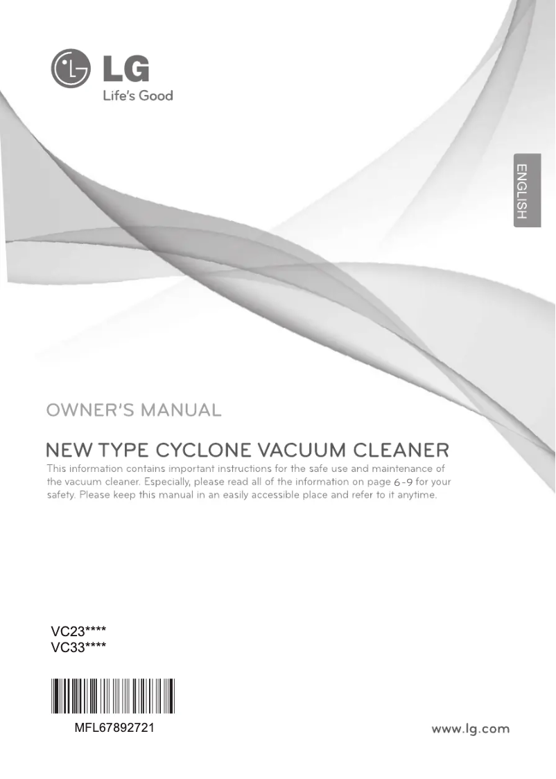 Image de la première page du manuel de l'appareil VC3320NHTG