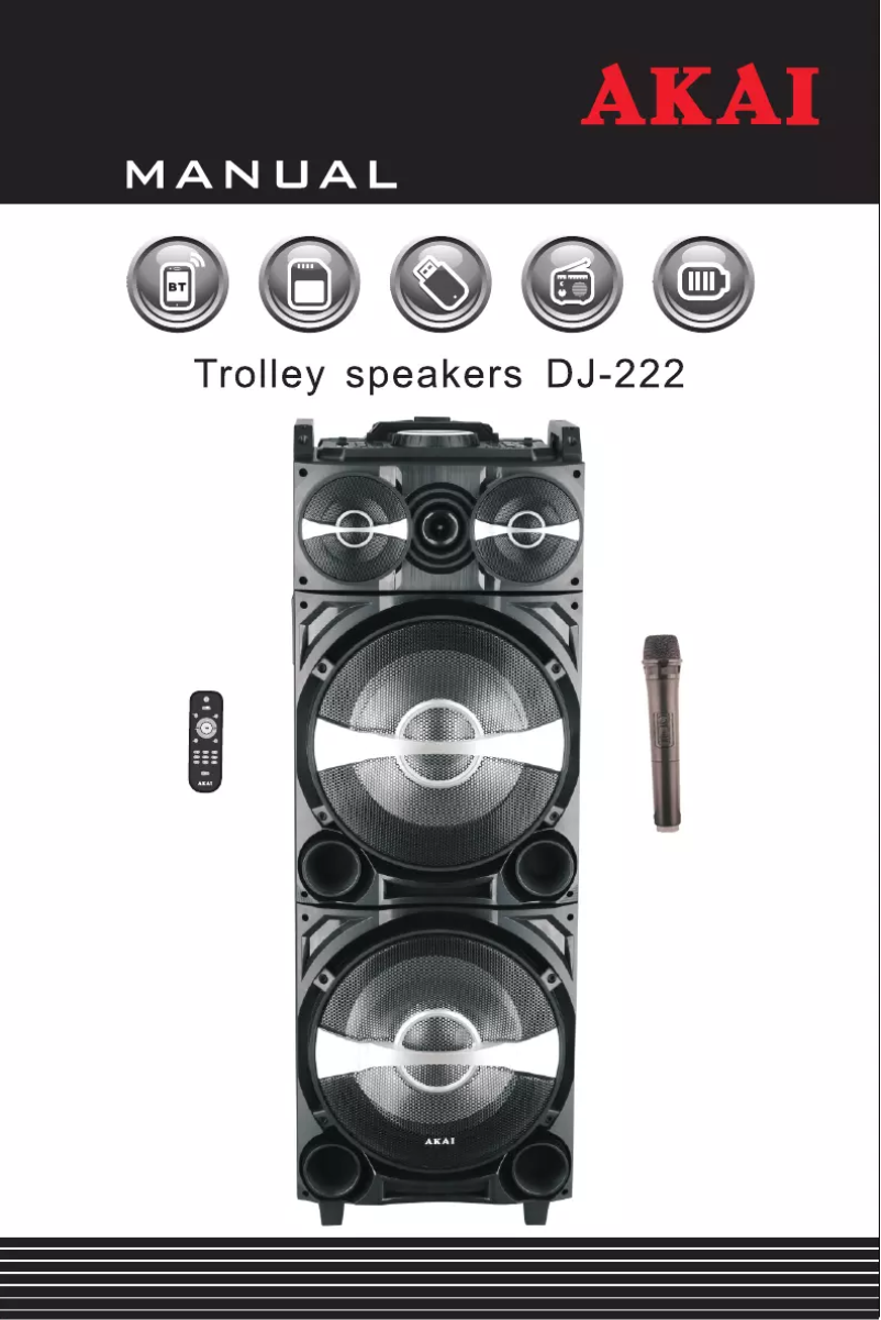 Image de la première page du manuel de l'appareil DJ-222