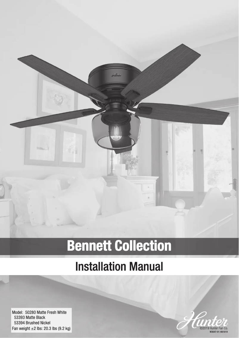 Page 1 de la notice Manuel utilisateur Hunter Bennett