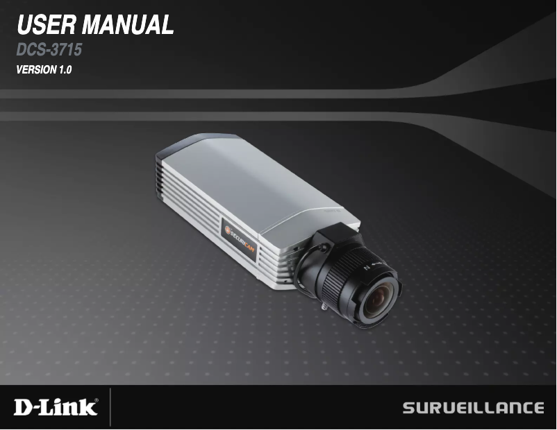 Image de la première page du manuel de l'appareil DCS-3715