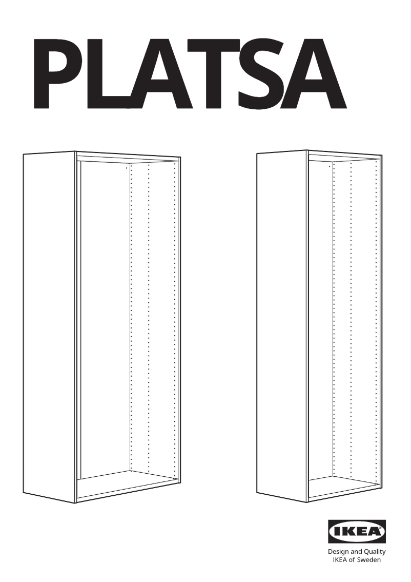 Page 1 de la notice Manuel utilisateur Ikea PLATSA 903.309.54