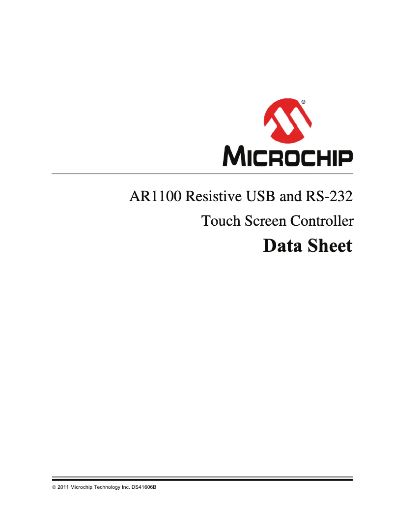 Page 1 de la notice Manuel utilisateur Microchip AR1100