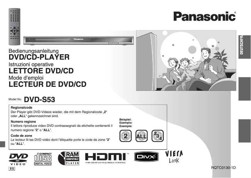 Página 1 del manual Manual de usuario Panasonic DVD-S53