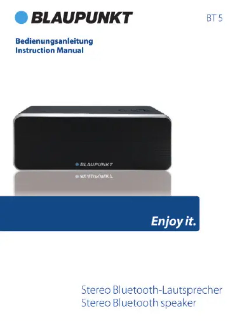 Image de la première page du manuel de l'appareil BT 5