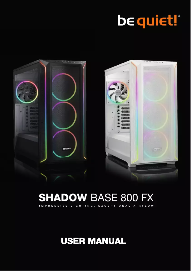 Page 1 de la notice Manuel utilisateur Be Quiet! Shadow Base 800 FX