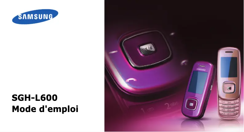 Page n°1 - Manuel utilisateur Samsung SGH-L600