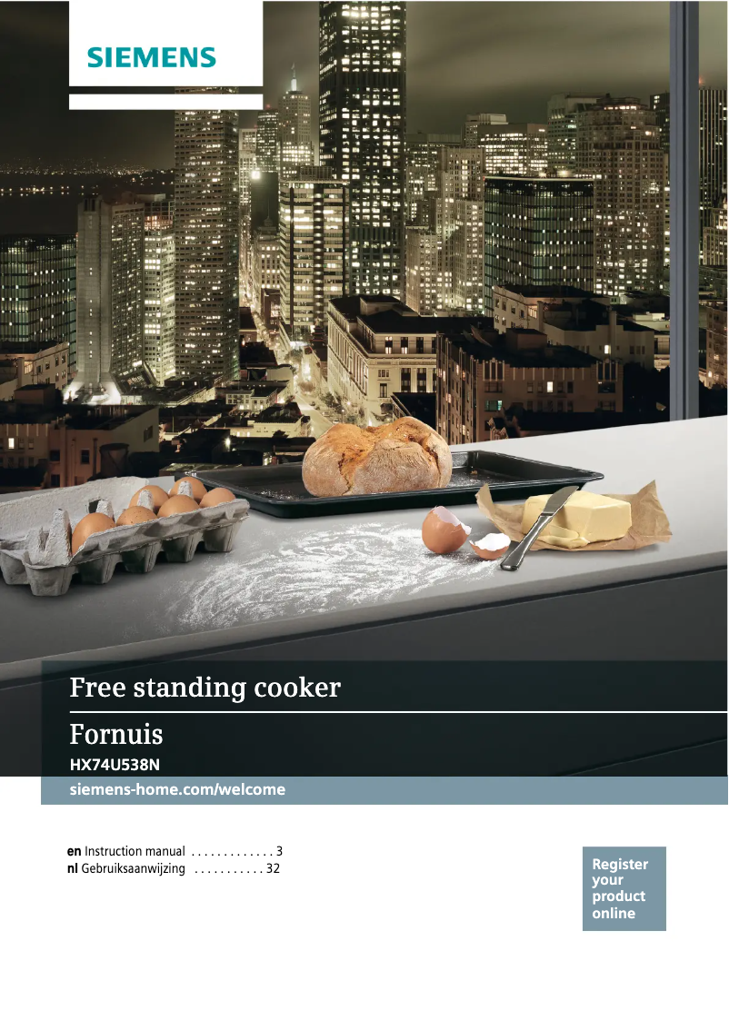 Image de la première page du manuel de l'appareil HX74U538N