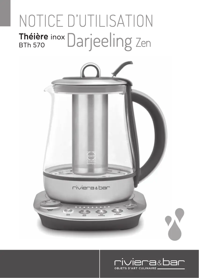 Page n°1 - Manuel utilisateur Riviera & Bar Darjeeling Zen BTH570