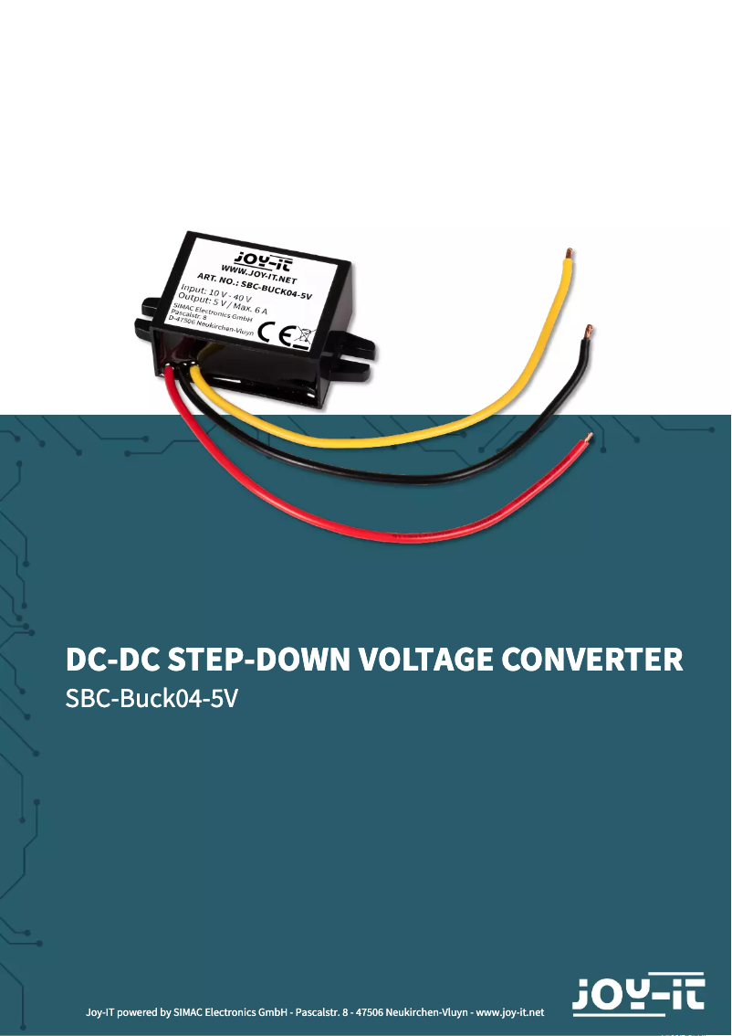 Image de la première page du manuel de l'appareil SBC-Buck04-5V