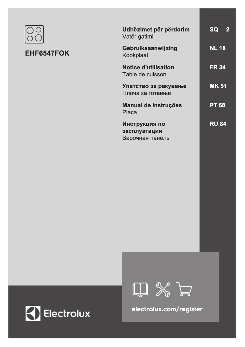 Page n°1 - Manuel utilisateur Electrolux EHF6547FOK