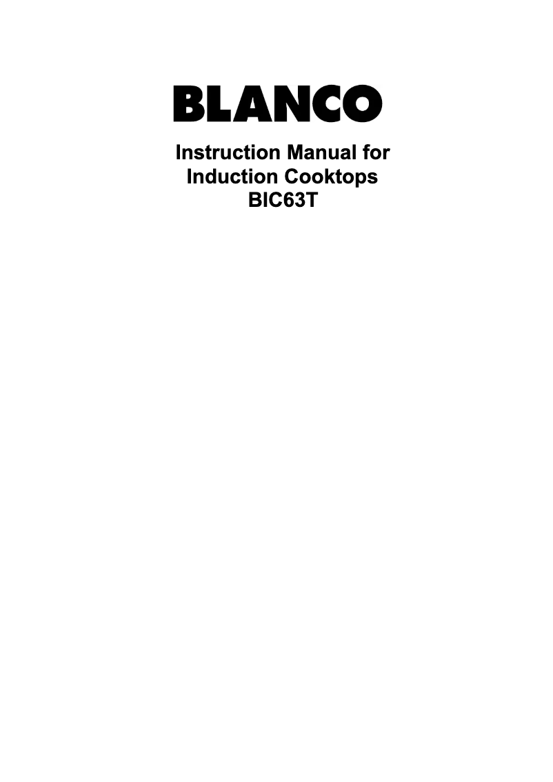 Image de la première page du manuel de l'appareil BUC63T