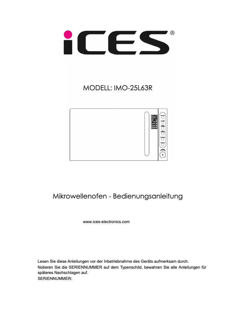 Page n°1 - Manuel utilisateur Ices IMO-25L63R