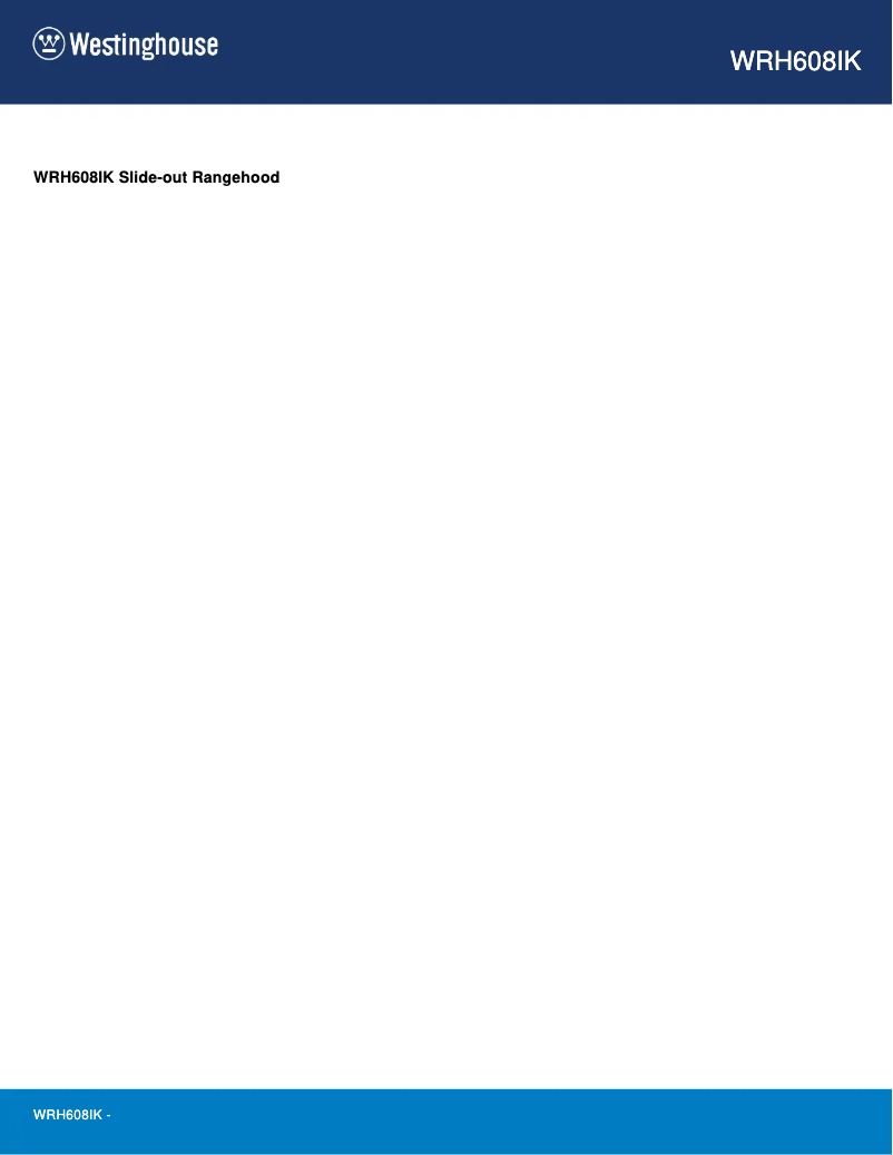 Page n°1 - Fiche technique Westinghouse WRH608IK
