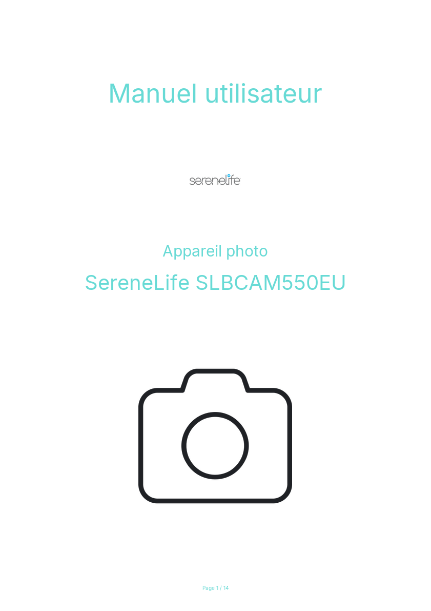 Image de la première page du manuel de l'appareil SLBCAM550EU