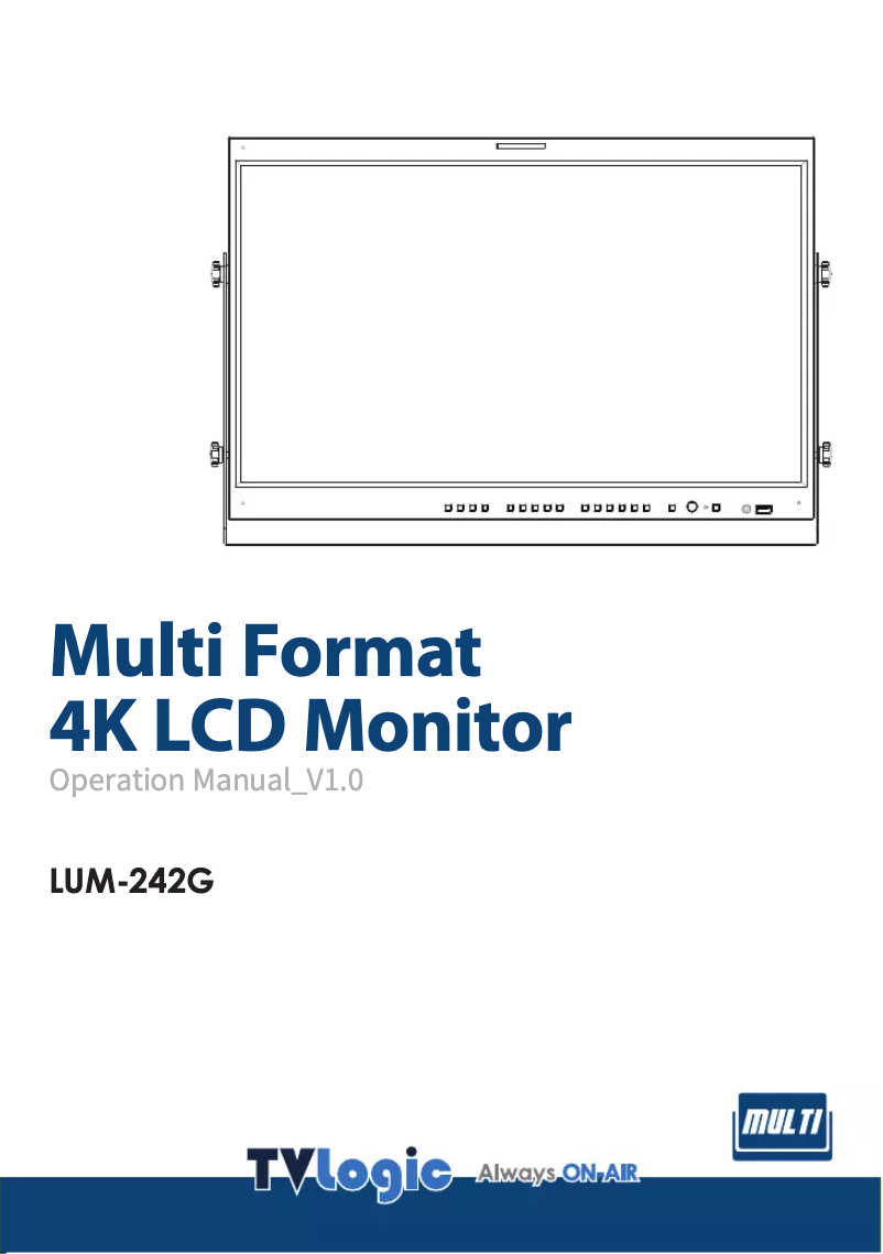 Page n°1 - Manuel utilisateur TVLogic LUM-242G