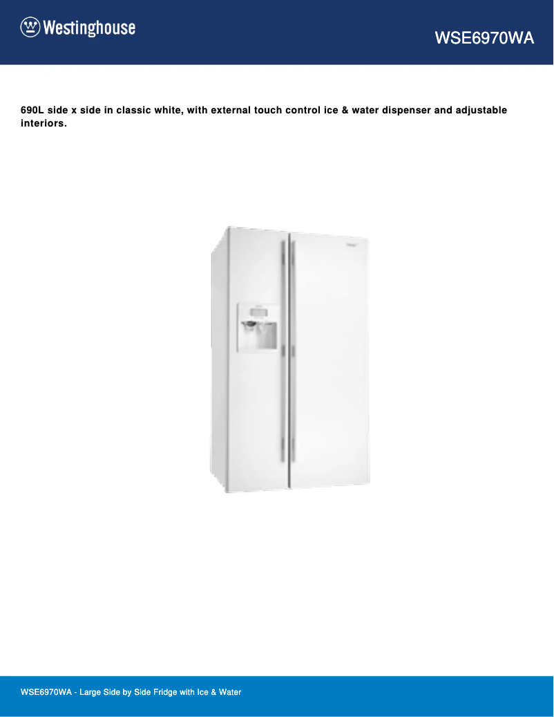 Image de la première page du manuel de l'appareil WSE6970WA