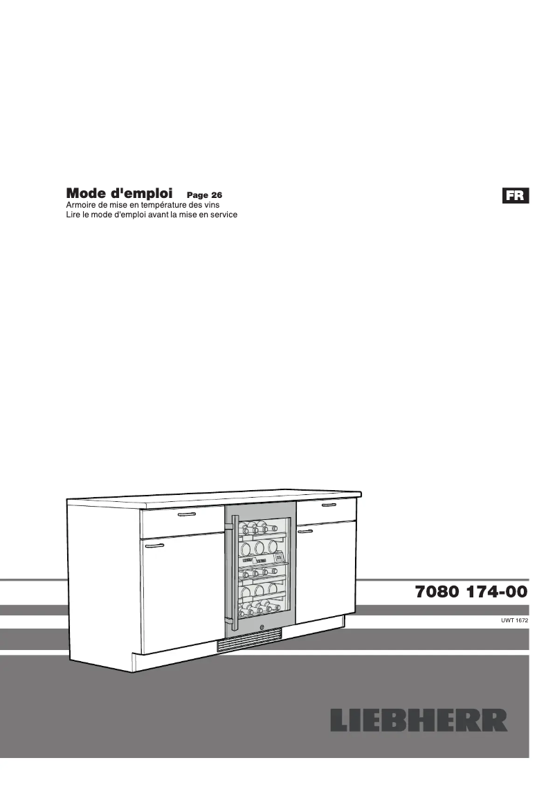 Page n°1 - Manuel utilisateur Liebherr UWTes 1672 Vinidor