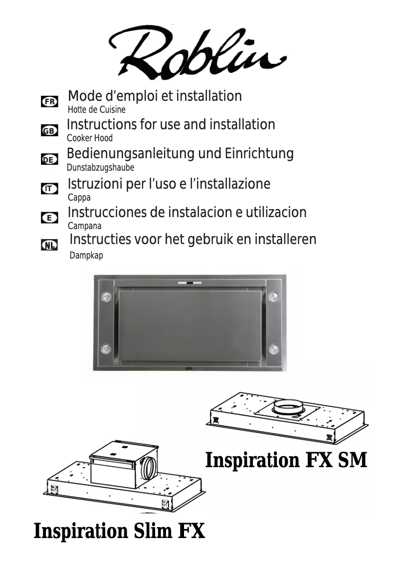 Page n°1 - Manuel utilisateur Roblin Inspiration FX SM
