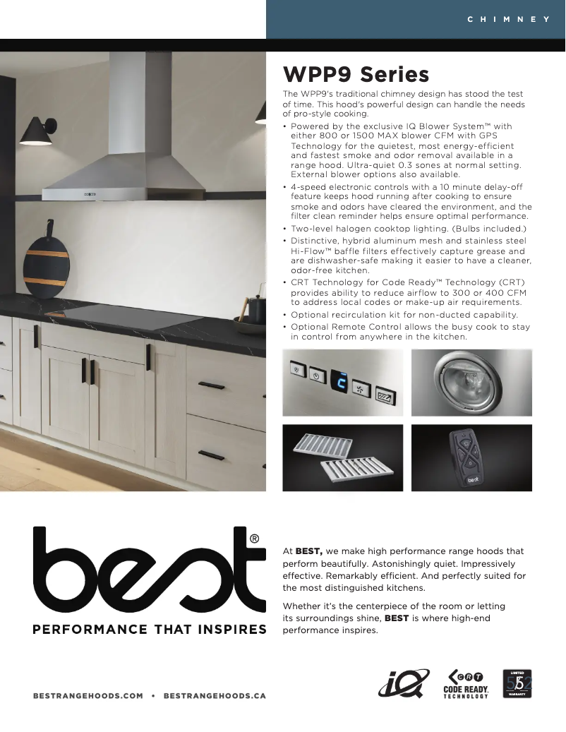 Page n°1 - Fiche technique Best Colonne WPP9IQT48SB