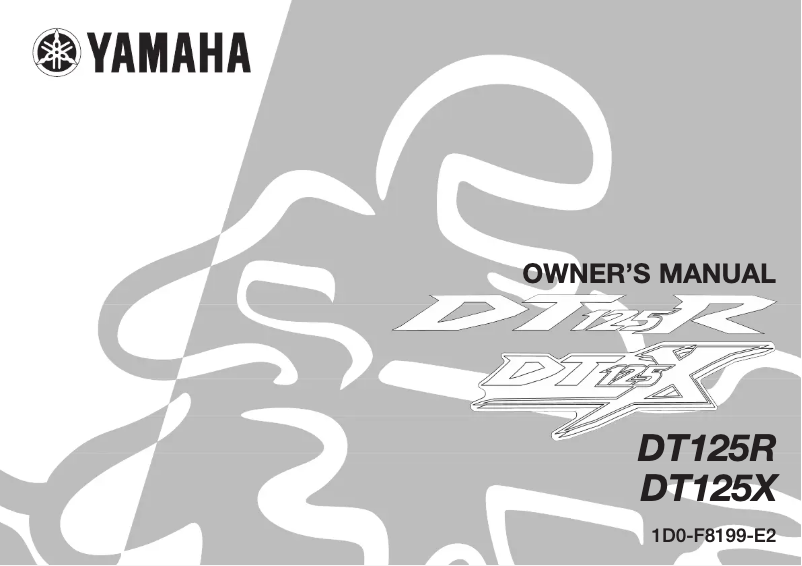Page n°1 - Manuel utilisateur Yamaha DT125R (2004)