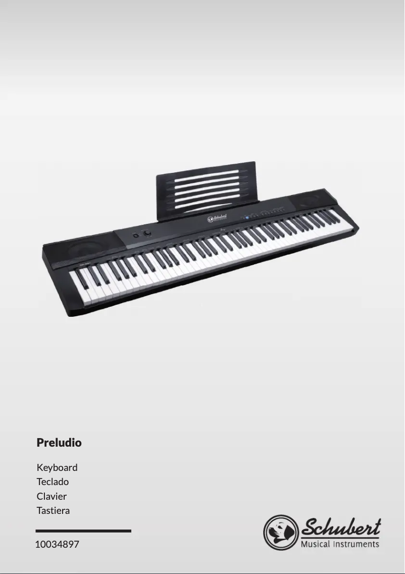 Page 1 de la notice Manuel utilisateur Schubert Preludio
