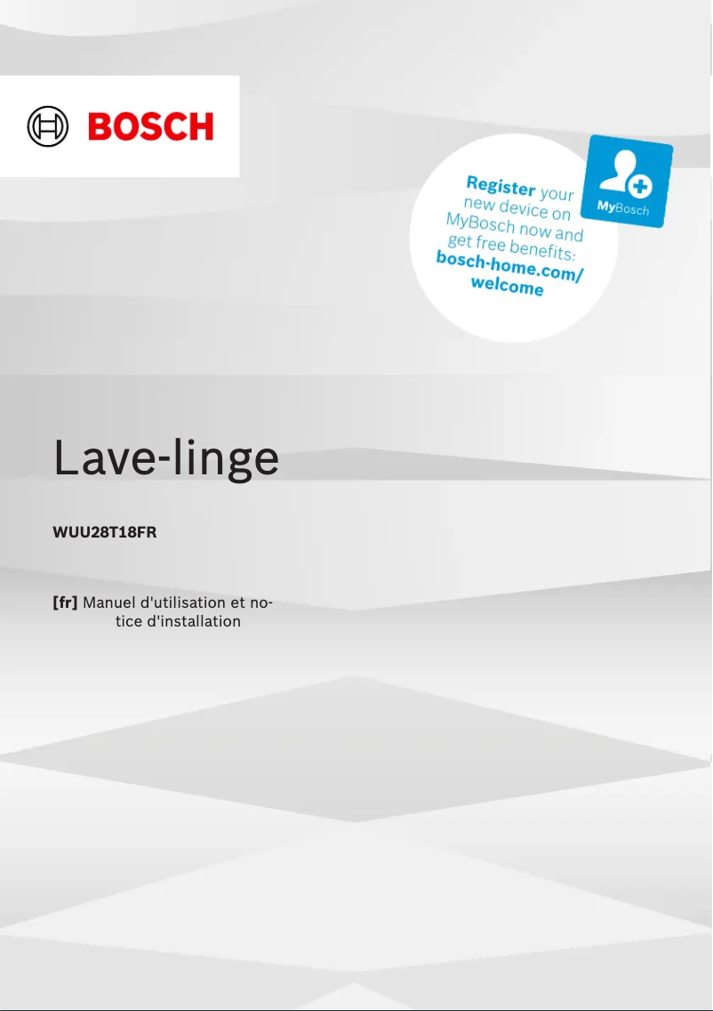 Página 1 del manual Manual de usuario Bosch WUU28T18FR