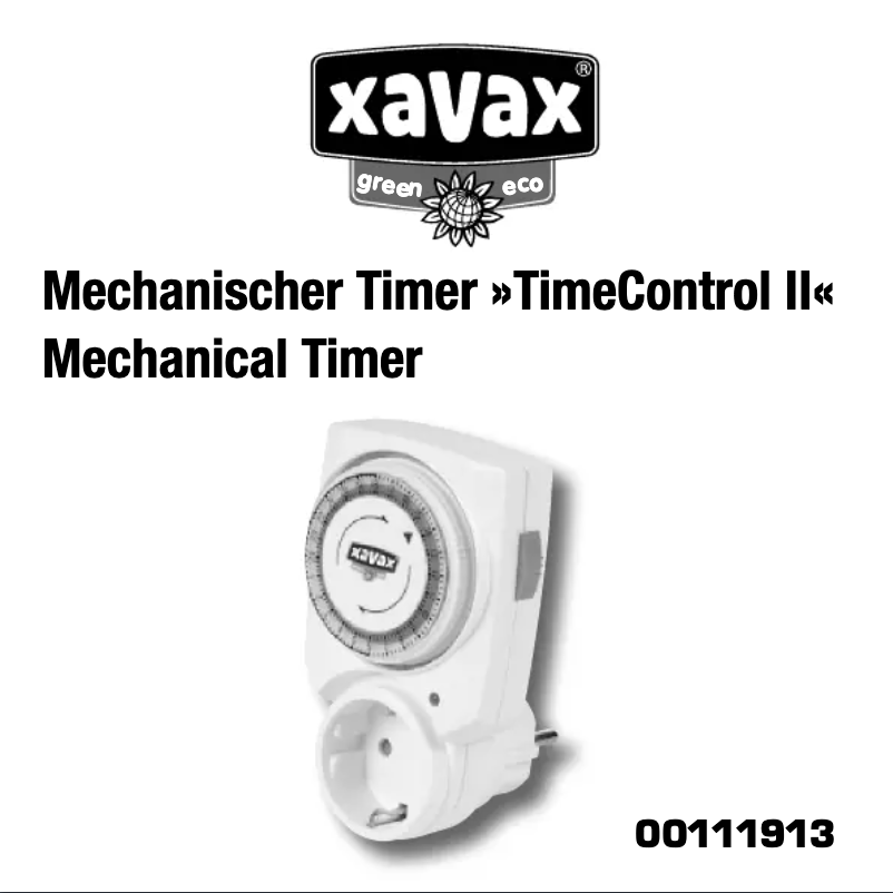 Page 1 de la notice Manuel utilisateur Xavax TimeControl II 00111913