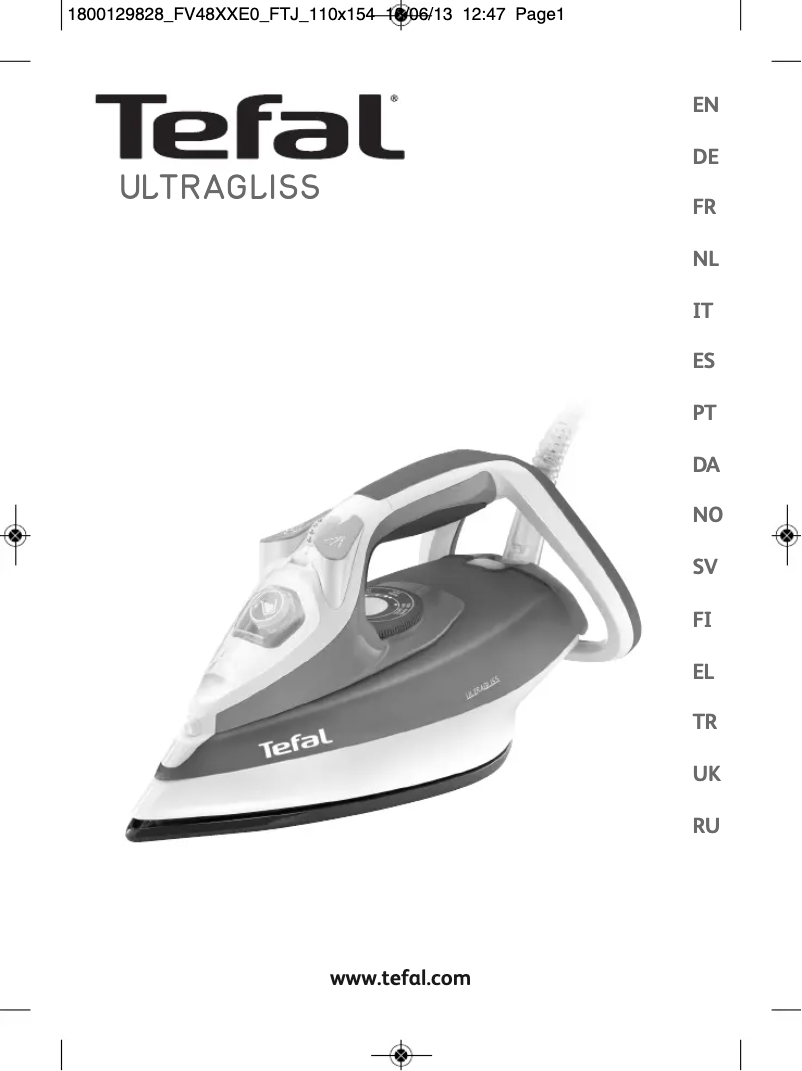 Page 1 de la notice Manuel utilisateur Tefal UltraGliss FV4860