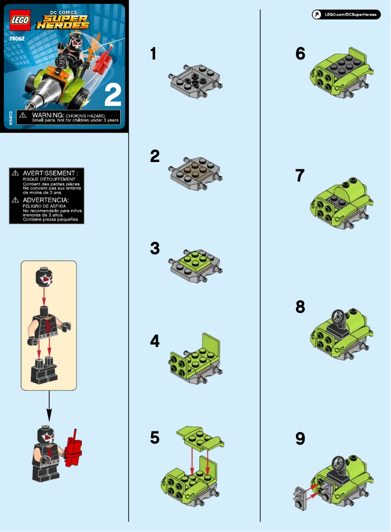 Page n°1 - Manuel utilisateur Lego DC Comics Super Heroes 76062