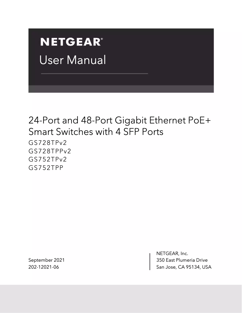 Page 1 de la notice Manuel utilisateur Netgear GS752TPP