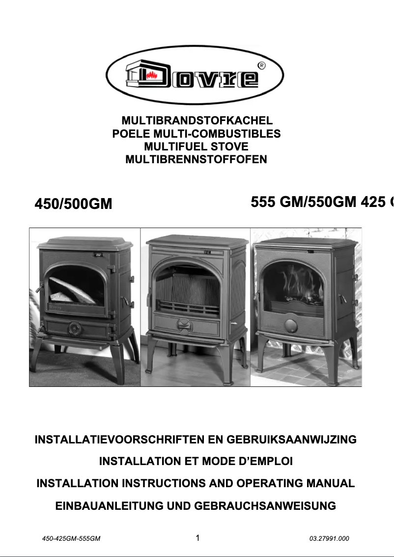 Page n°1 - Manuel utilisateur Dovre 450