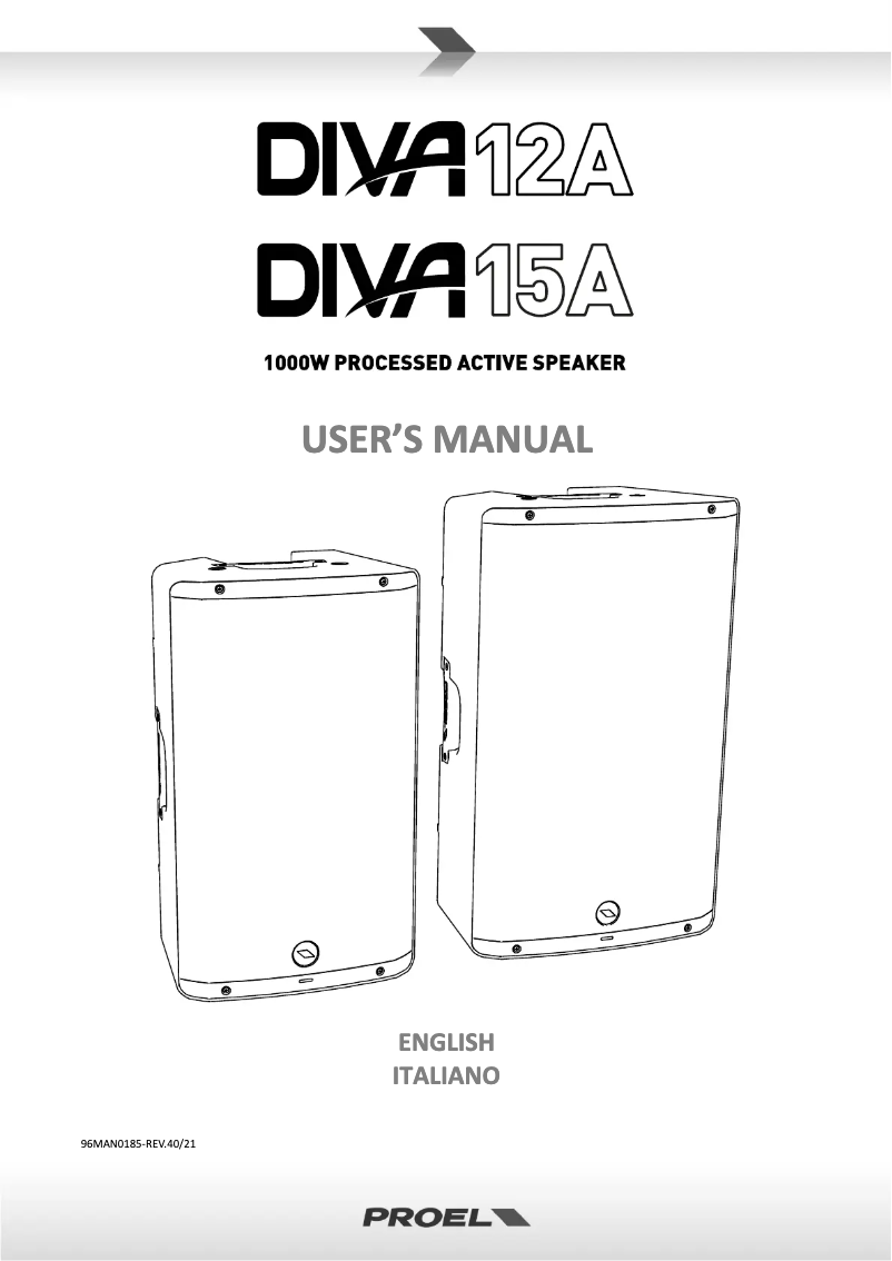 Image de la première page du manuel de l'appareil Diva 15A